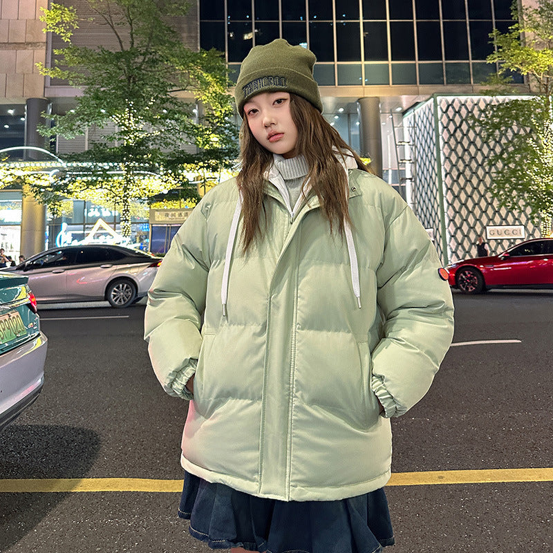 Fake Two-piece Cotton-padded Clothes Thickened Thermal Wear Winter Hooded Couple Coat