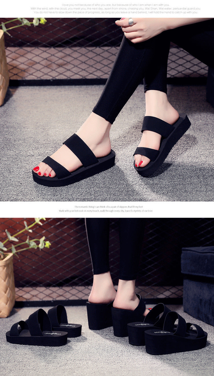 Solid Color Summer Seaside Non-slip Sandals