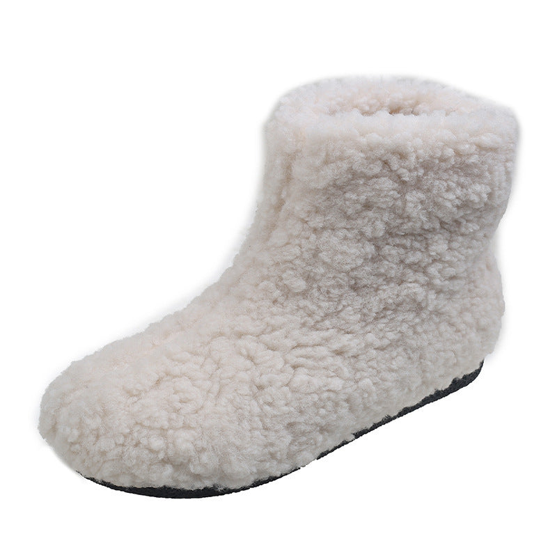 Round Toe Flat Bottom Fleece-lined Warm Sleeve Short Snow Boots