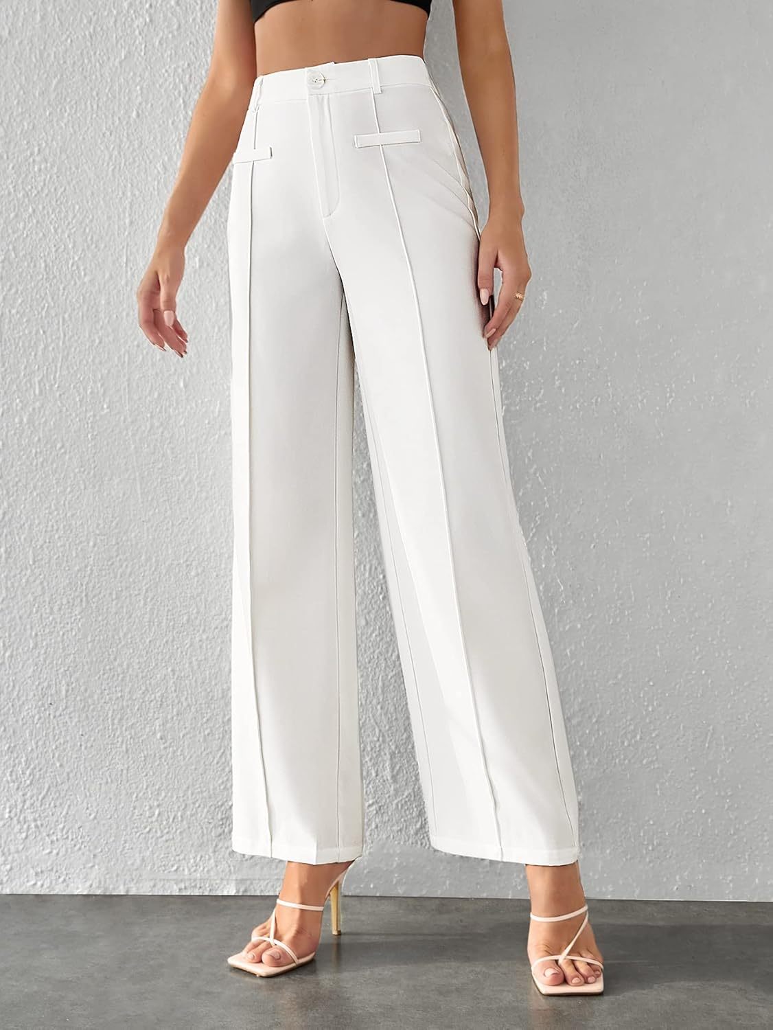 High Waist Drooping Wide Leg Pants