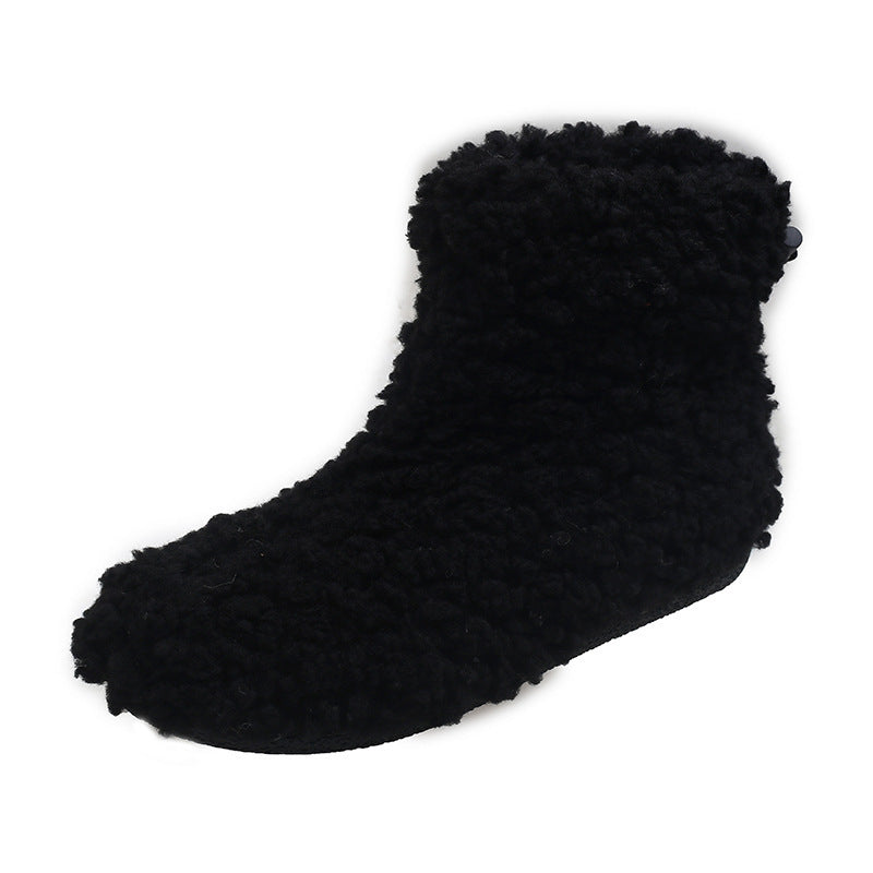 Round Toe Flat Bottom Fleece-lined Warm Sleeve Short Snow Boots